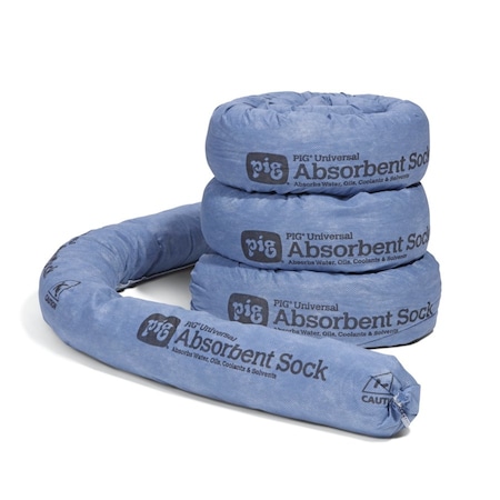 Pig Mildew-Resistant Water Absorbent Sock 4 socks/box ext. dia. 3" x 48" L, 4PK PK4 PIG106